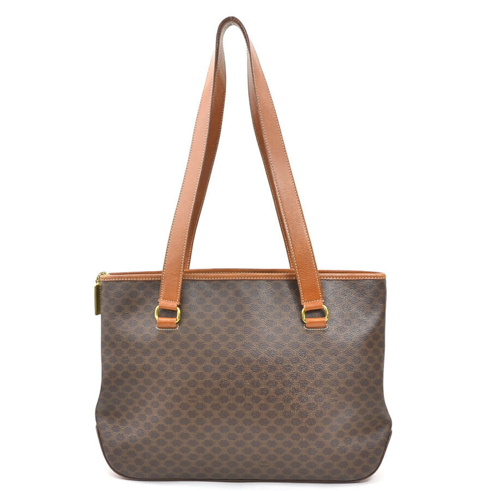 Celine Tote Macadam Leather Bag Shoulder Brown - Picture 2 of 4